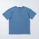 Aquascutum アクアスキュータム Tシャツ 吸水速乾ニットサッカー杢無地ヘンリー - ルームウェア Blue / L RENOWNINX ONLINE SHOP
