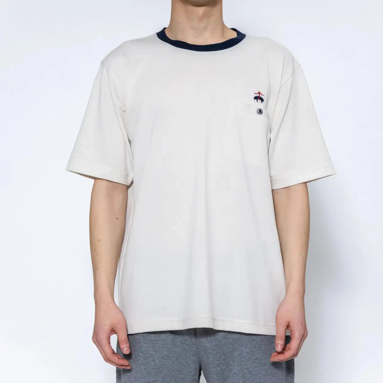 Brooks Brothers ブルックス ブラザーズ ストレッチ鹿の子無地クルーT