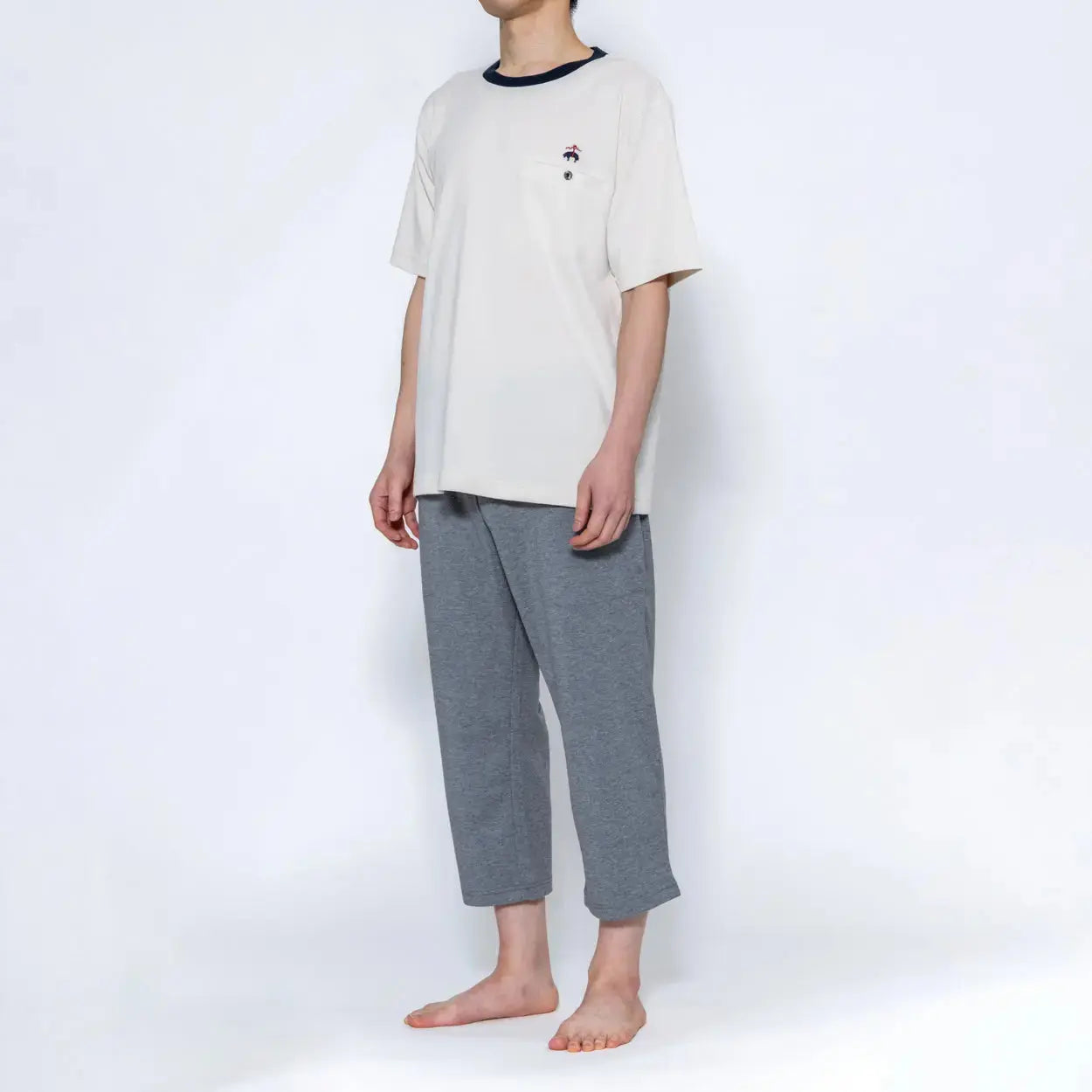 Brooks Brothers ブルックス ブラザーズ ストレッチ鹿の子無地クルーT
