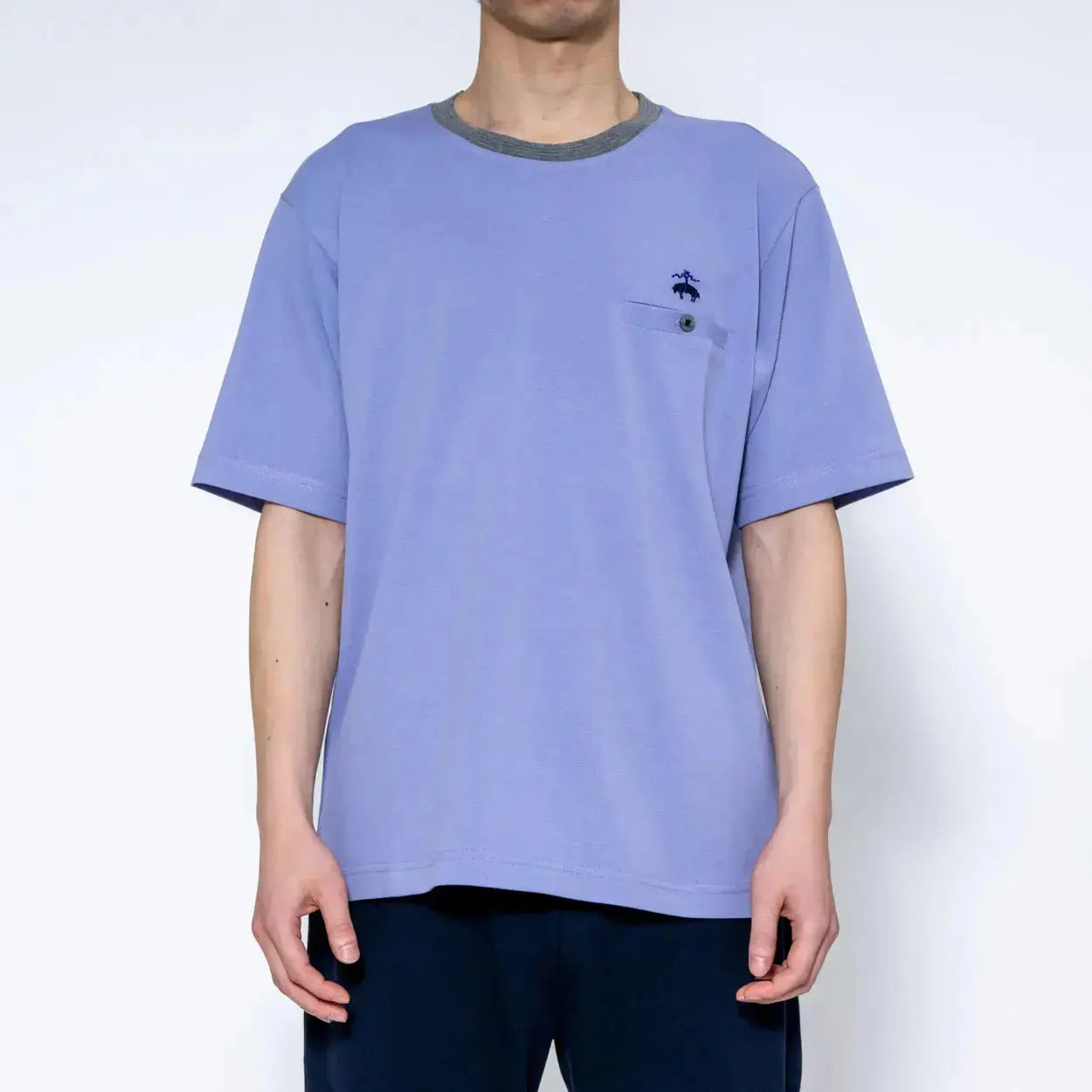 Brooks Brothers ブルックス ブラザーズ ストレッチ鹿の子無地クルーT