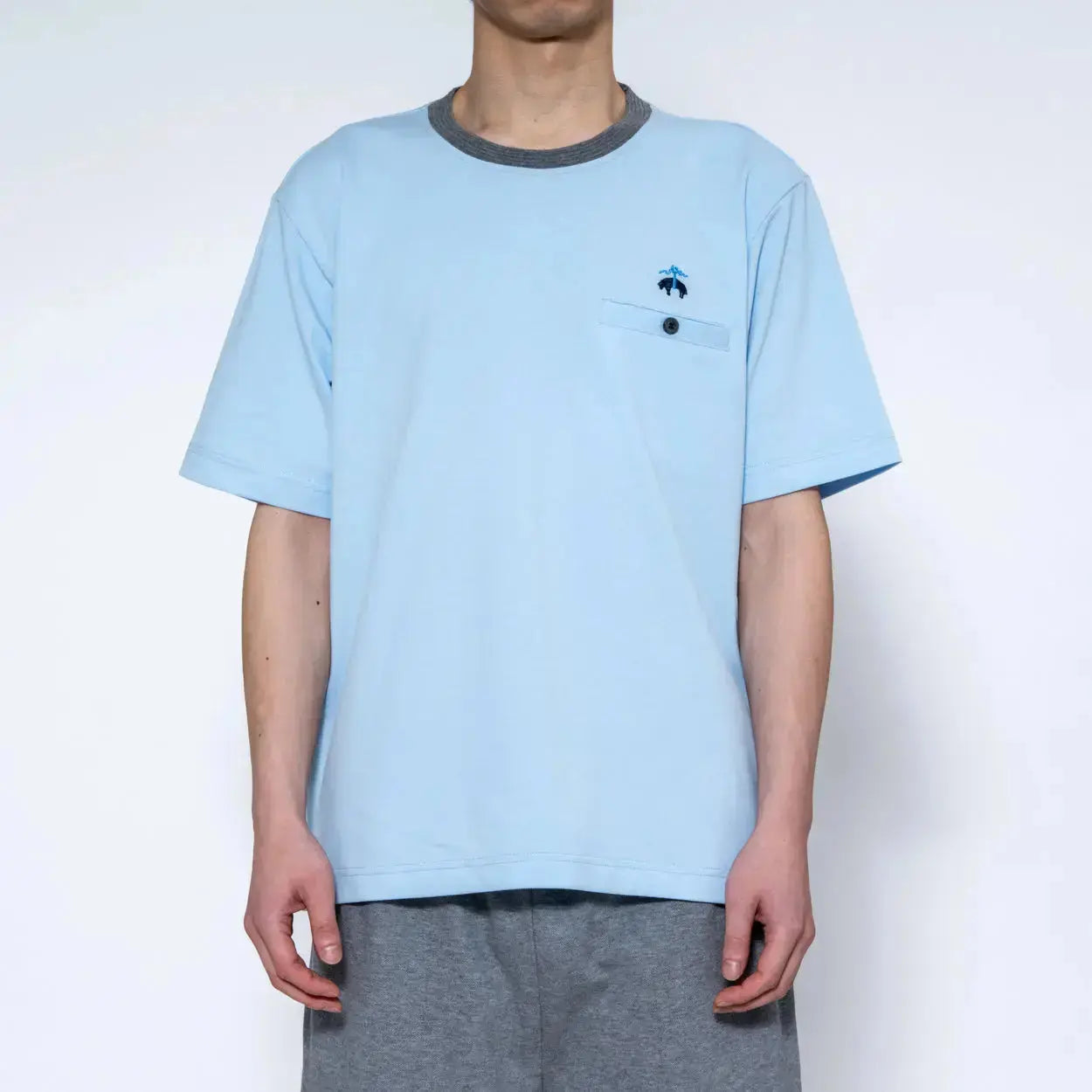 Brooks Brothers ブルックス ブラザーズ ストレッチ鹿の子無地クルーT