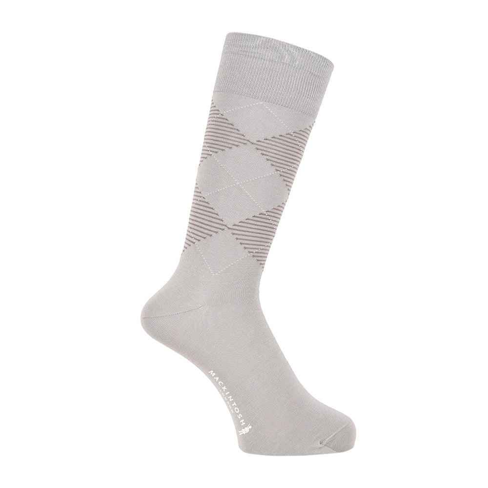 MACKINTOSH LONDON マッキントッシュ ロンドン ソックス アーガイルボーダー - ビジネスソックス Gray1 / 25-27 RENOWNINX ONLINE SHOP