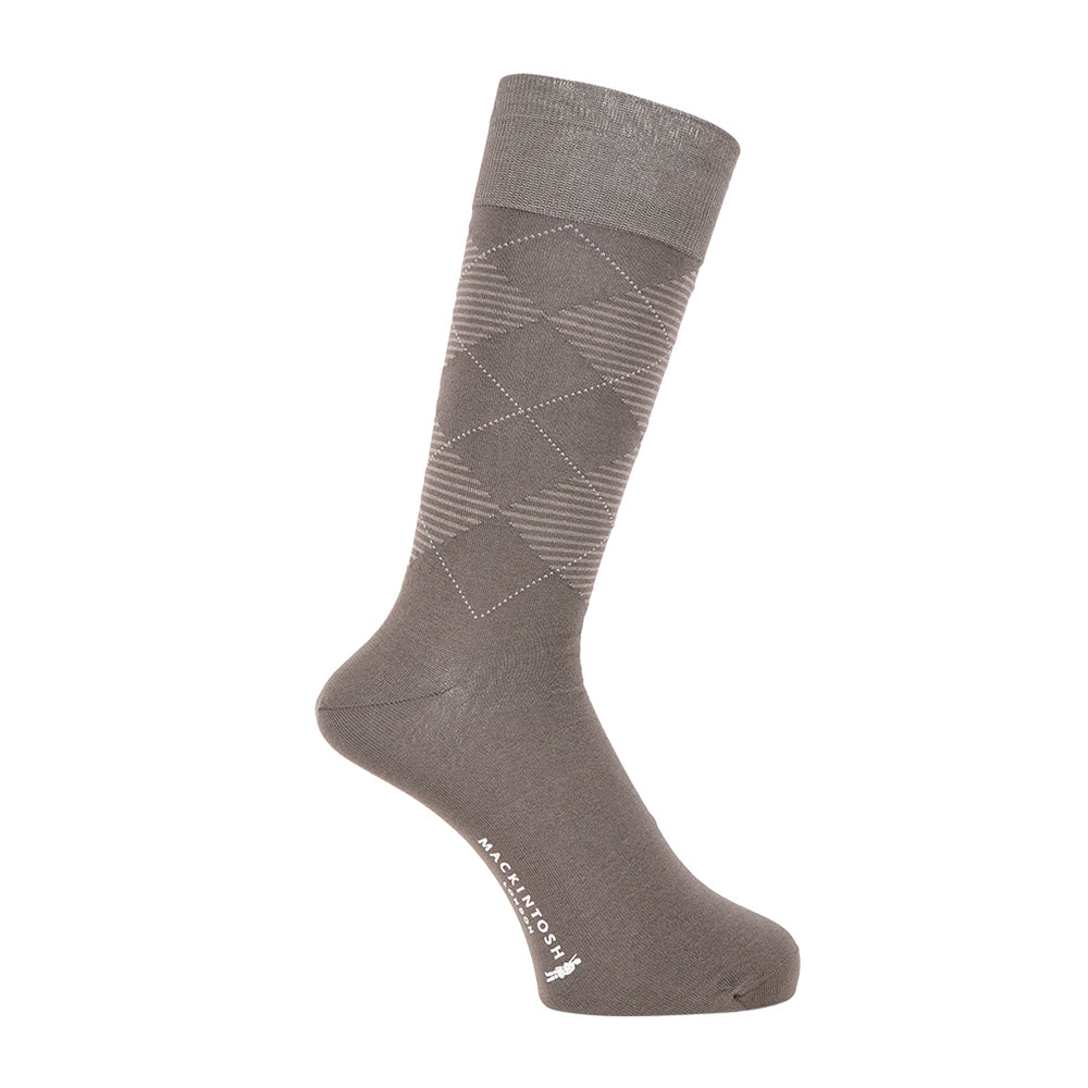 MACKINTOSH LONDON マッキントッシュ ロンドン ソックス アーガイルボーダー - ビジネスソックス Gray2 / 25-27 RENOWNINX ONLINE SHOP