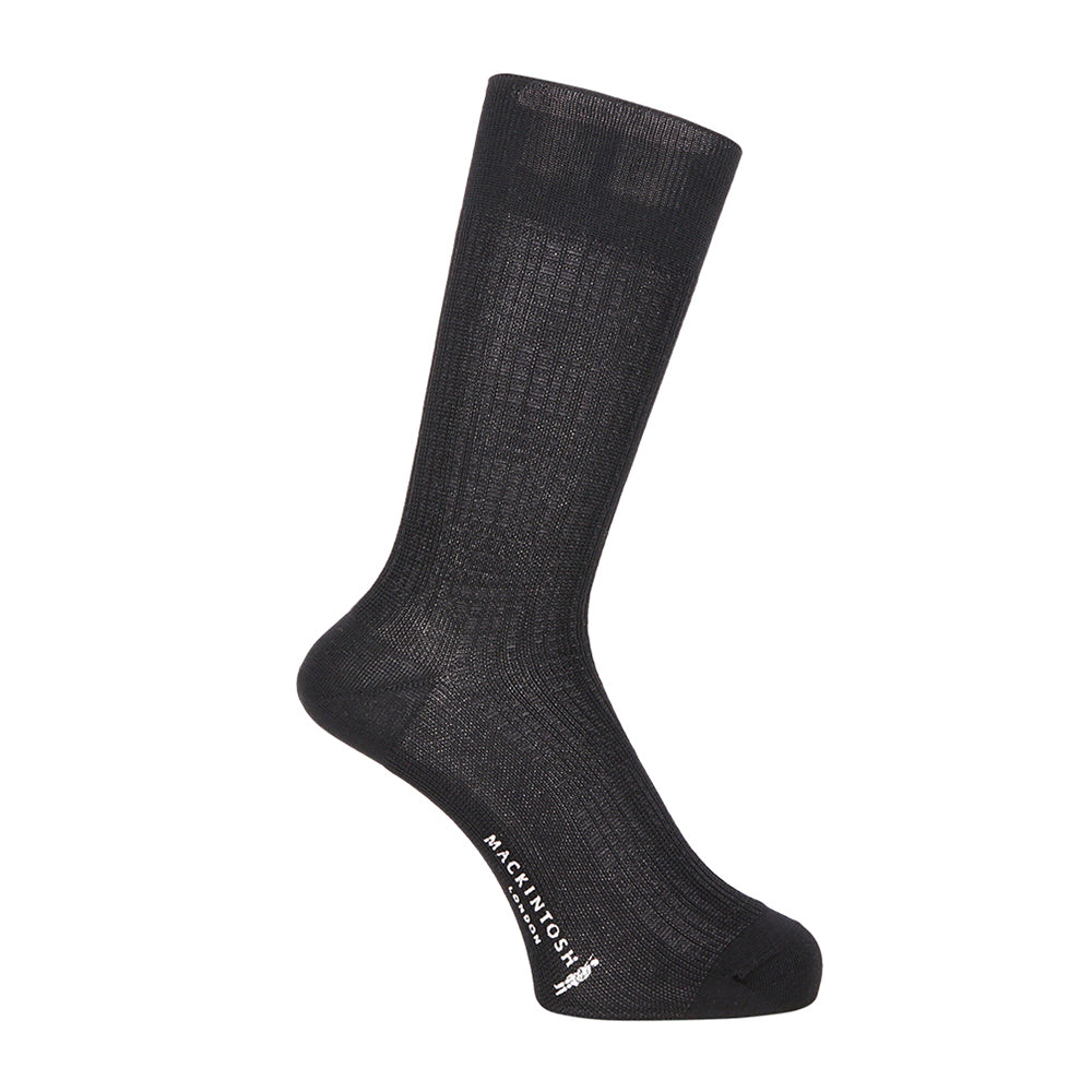 MACKINTOSH LONDON マッキントッシュ ロンドン ソックス ジャガードチェック - ビジネスソックス Black / 25-27 RENOWNINX ONLINE SHOP