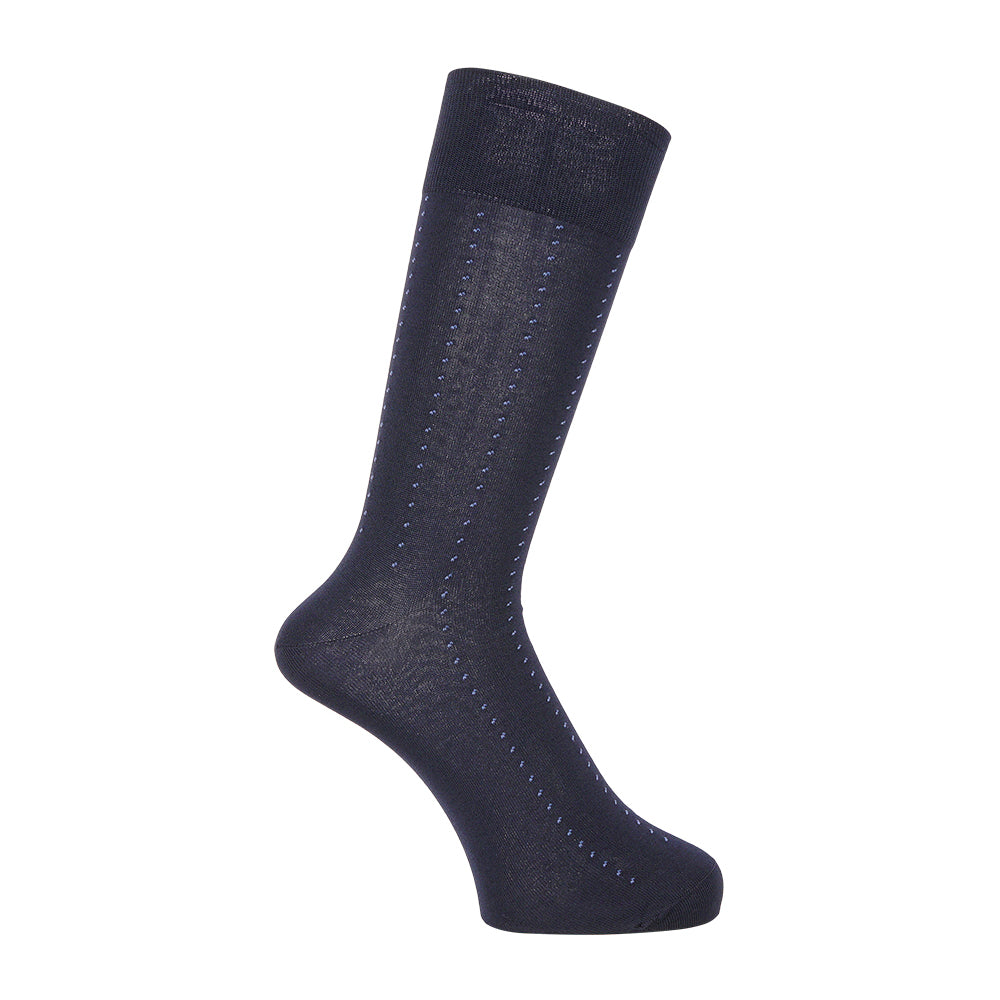 MACKINTOSH LONDON マッキントッシュ ロンドン ソックス チョークストライプ - ビジネスソックス Navy / 25-27 RENOWNINX ONLINE SHOP