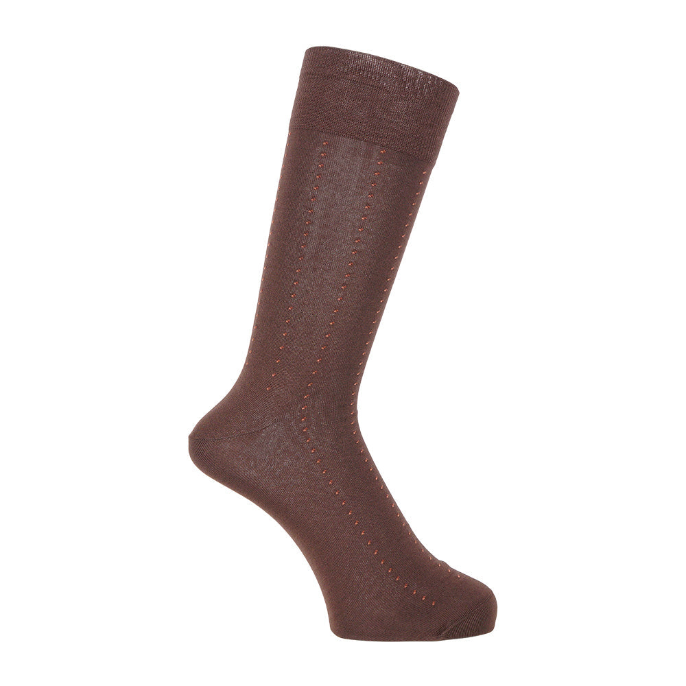 MACKINTOSH LONDON マッキントッシュ ロンドン ソックス チョークストライプ - ビジネスソックス Dark Brown / 25-27 RENOWNINX ONLINE SHOP