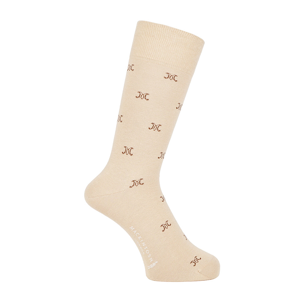 MACKINTOSH LONDON マッキントッシュ ロンドン ソックス ロゴモチーフ - カジュアルソックス Beige / 25-27 RENOWNINX ONLINE SHOP