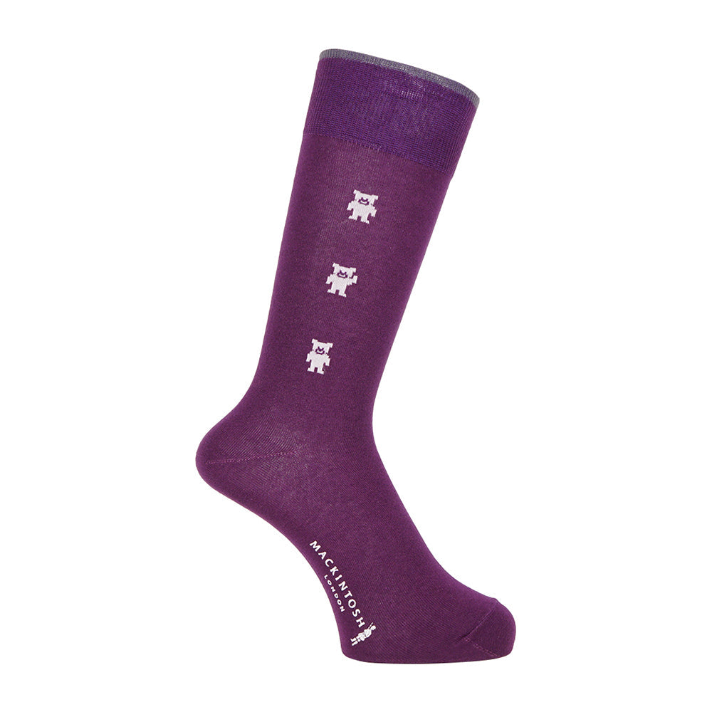 MACKINTOSH LONDON マッキントッシュ ロンドン ソックス ホーンドベアライン - カジュアルソックス Dark Purple / 25-27 RENOWNINX ONLINE SHOP