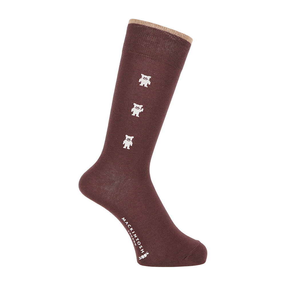 MACKINTOSH LONDON マッキントッシュ ロンドン ソックス ホーンドベアライン - カジュアルソックス Dark Brown / 25-27 RENOWNINX ONLINE SHOP