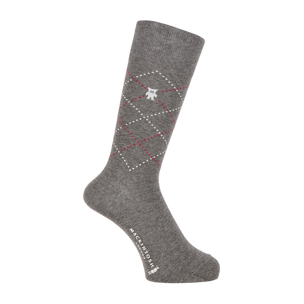 MACKINTOSH LONDON マッキントッシュ ロンドン ソックス ホーンドベアダイヤ - カジュアルソックス Charcoal Gray / 25-27 RENOWNINX ONLINE SHOP