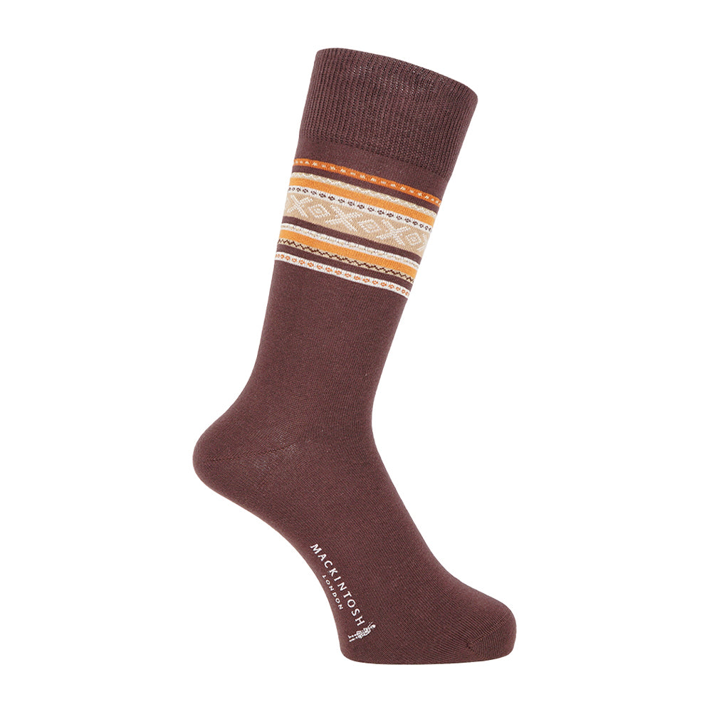 MACKINTOSH LONDON マッキントッシュ ロンドン ソックス フェアアイル - カジュアルソックス Brown / 25-27 RENOWNINX ONLINE SHOP
