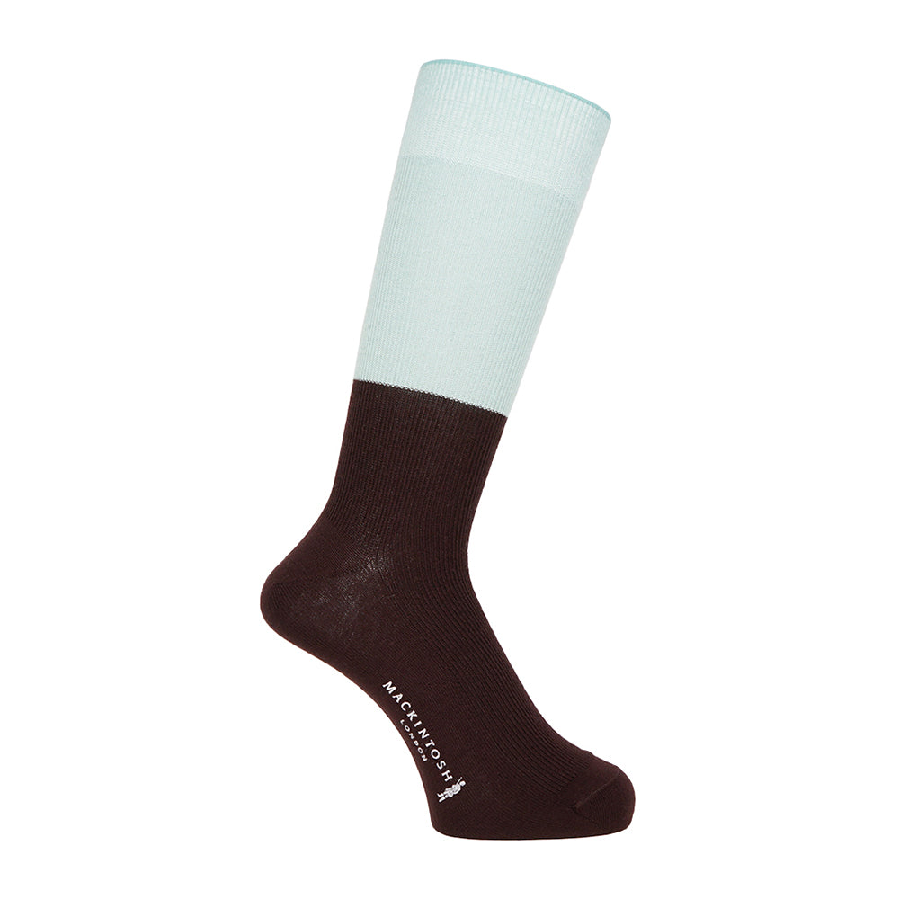 MACKINTOSH LONDON マッキントッシュ ロンドン ソックス バイカラー - カジュアルソックス Dark Brown / 25-27 RENOWNINX ONLINE SHOP