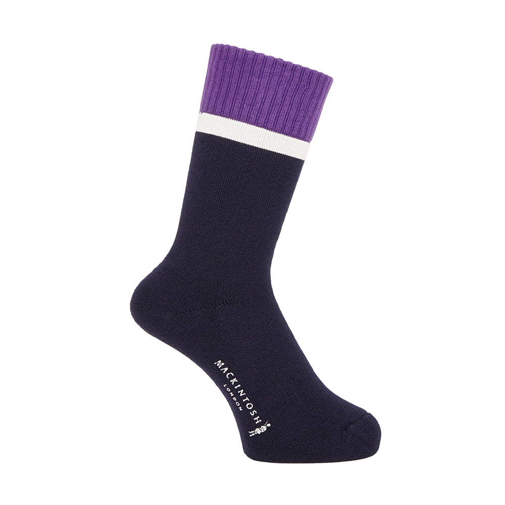 MACKINTOSH LONDON マッキントッシュ ロンドン ソックス パネル総パイル - カジュアルソックス Navy / 25-27 RENOWNINX ONLINE SHOP