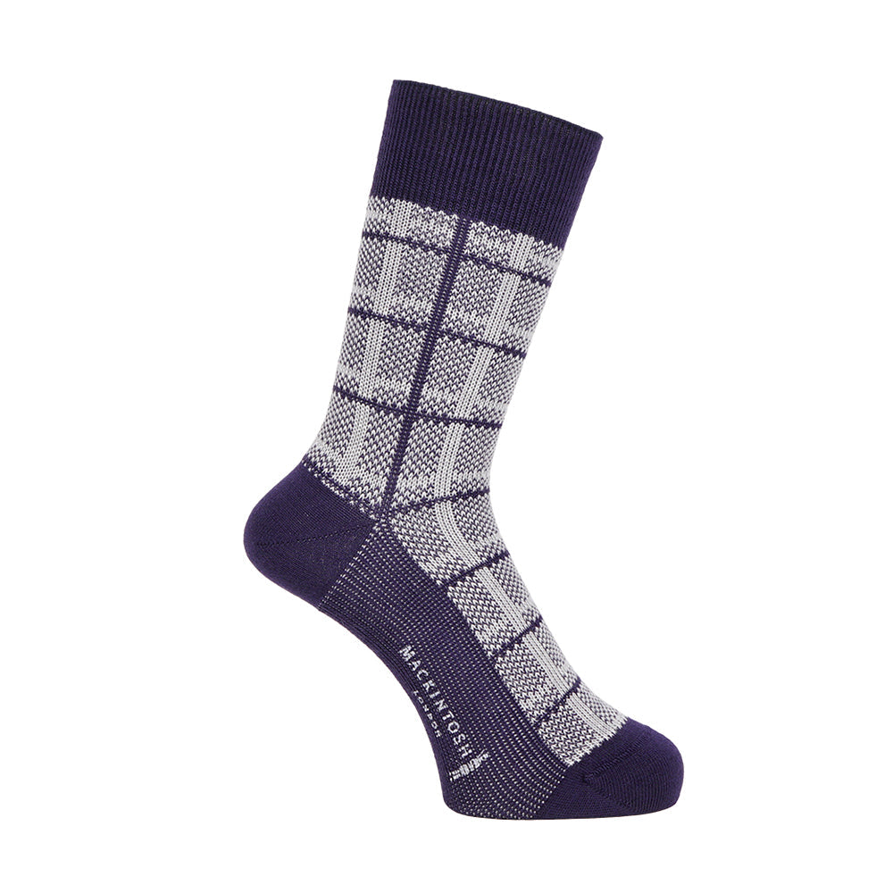 MACKINTOSH LONDON マッキントッシュ ロンドン ソックス チェック - カジュアルソックス Navy / 25-27 RENOWNINX ONLINE SHOP