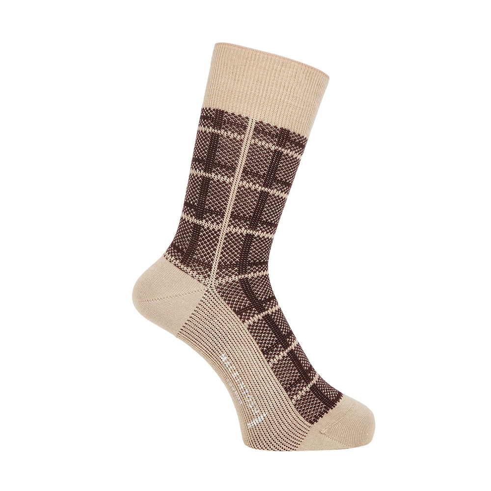 MACKINTOSH LONDON マッキントッシュ ロンドン ソックス チェック - カジュアルソックス Beige / 25-27 RENOWNINX ONLINE SHOP