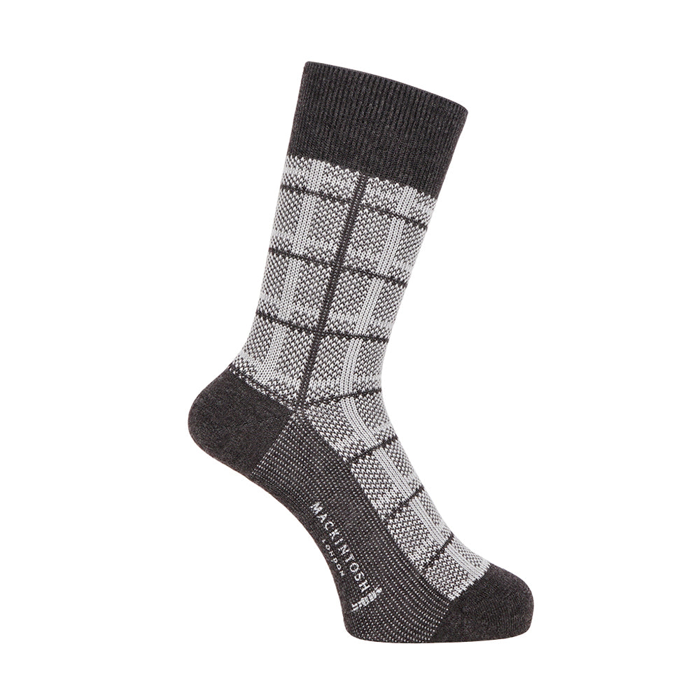MACKINTOSH LONDON マッキントッシュ ロンドン ソックス チェック - カジュアルソックス Charcoal Gray / 25-27 RENOWNINX ONLINE SHOP