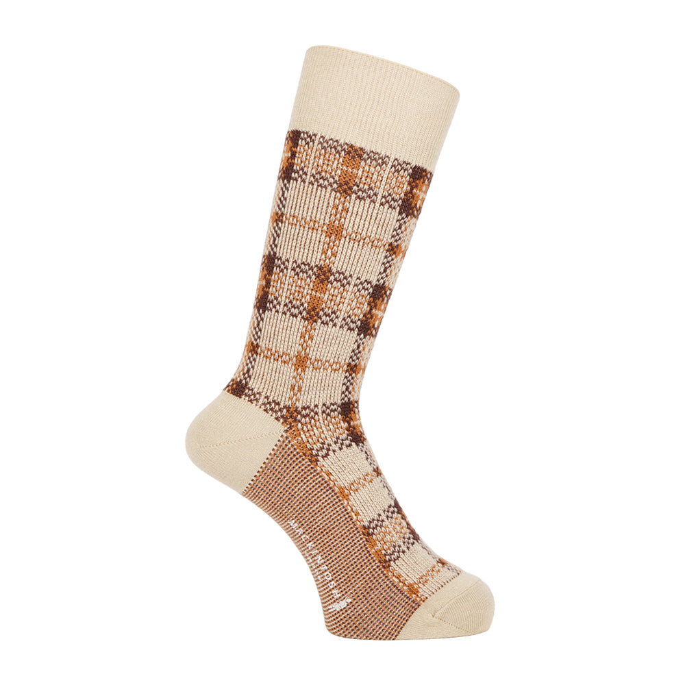MACKINTOSH LONDON マッキントッシュ ロンドン ソックス タータンチェック - カジュアルソックス Beige / 25-27 RENOWNINX ONLINE SHOP