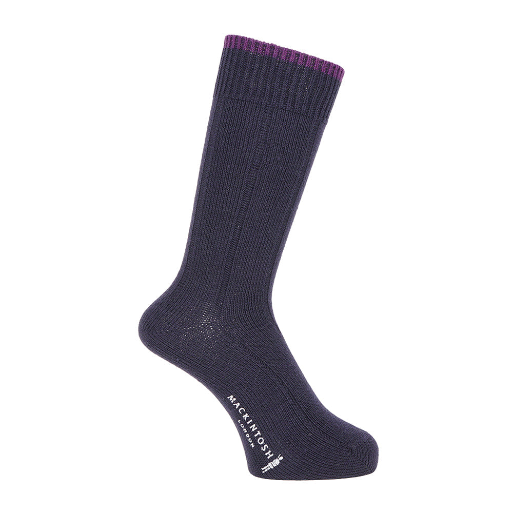 MACKINTOSH LONDON マッキントッシュ ロンドン ソックス ワイドリブ - カジュアルソックス Navy / 25-27 RENOWNINX ONLINE SHOP