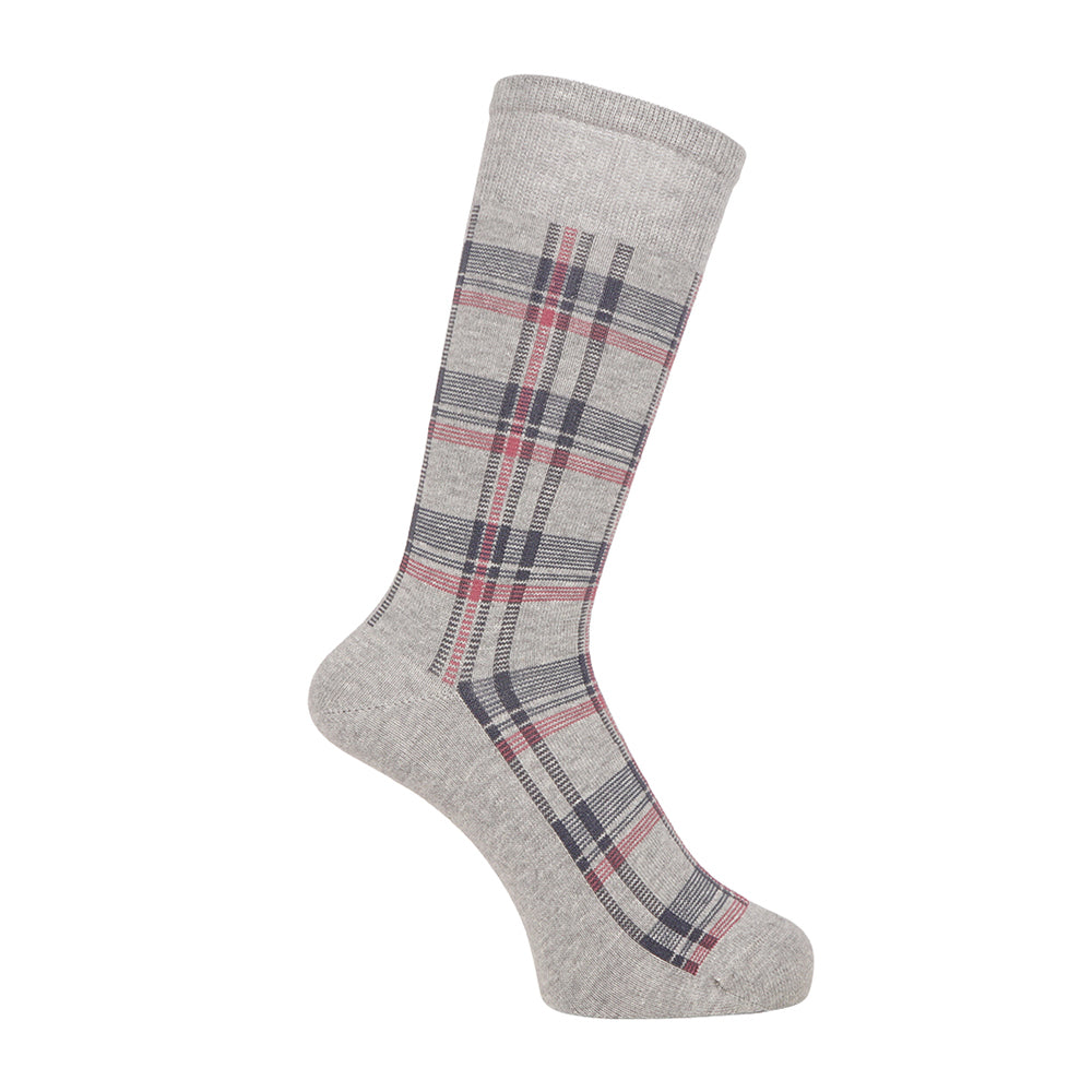 Aquascutum アクアスキュータム ソックス ソフトテンションチェック - カジュアルソックス Gray / 24-26 RENOWNINX ONLINE SHOP