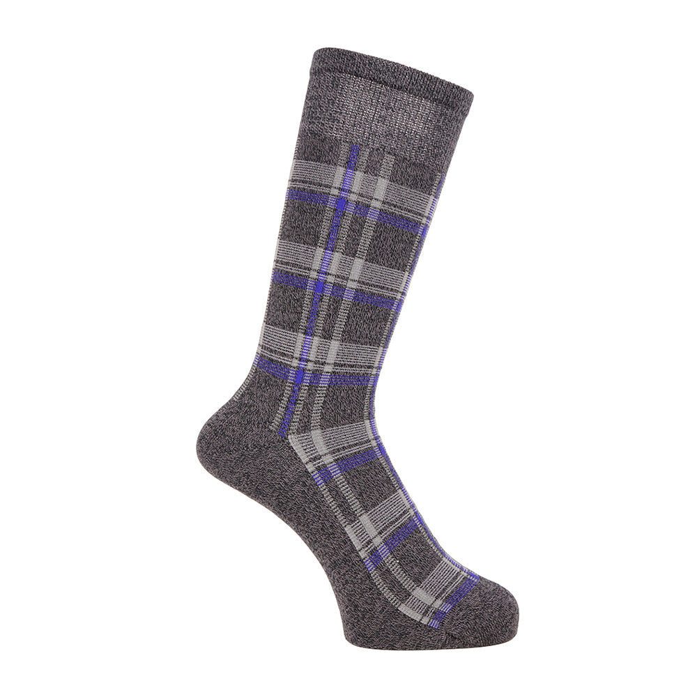 Aquascutum アクアスキュータム ソックス ソフトテンションチェック - カジュアルソックス Charcoal Gray / 24-26 RENOWNINX ONLINE SHOP