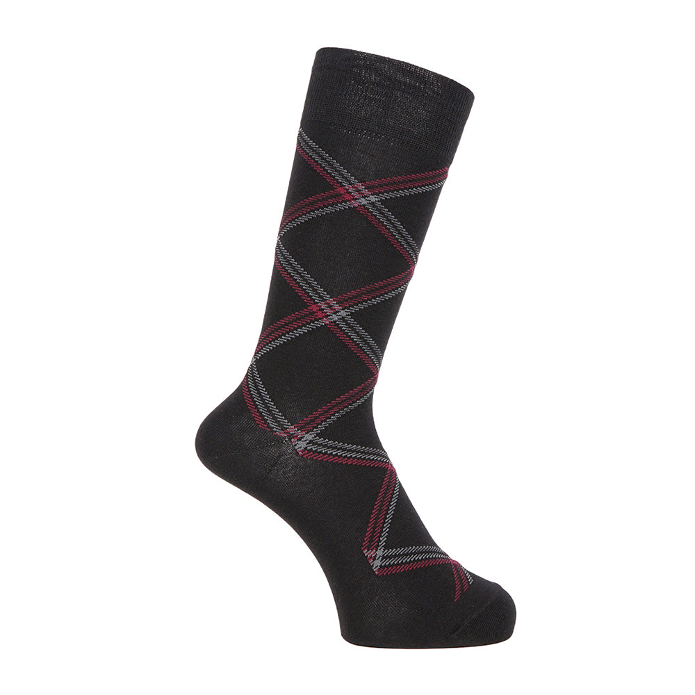 Aquascutum アクアスキュータム ソックス ダイヤ - カジュアルソックス Black / 24-26 RENOWNINX ONLINE SHOP