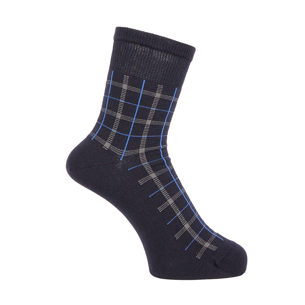Aquascutum アクアスキュータム ソックス ソフトテンション格子ハーフ丈 - カジュアルソックス Navy / 24-26 RENOWNINX ONLINE SHOP