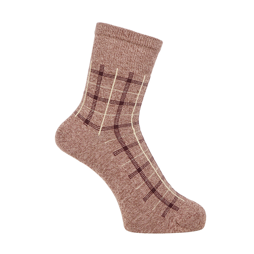 Aquascutum アクアスキュータム ソックス ソフトテンション格子ハーフ丈 - カジュアルソックス Beige / 24-26 RENOWNINX ONLINE SHOP