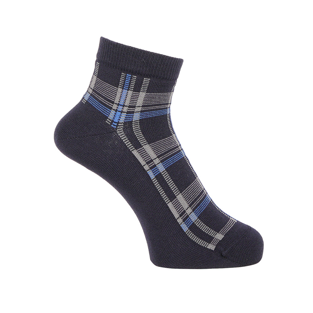 Aquascutum アクアスキュータム ソックス ソフトテンションチェックショート - カジュアルソックス Navy / 24-26 RENOWNINX ONLINE SHOP