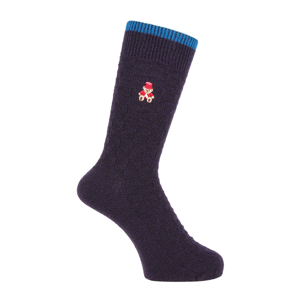 Aquascutum アクアスキュータム ソックス キカリンクスベア - カジュアルソックス Navy / 24-26 RENOWNINX ONLINE SHOP