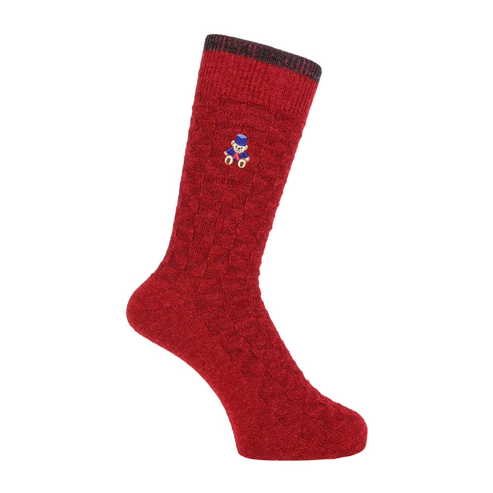 Aquascutum アクアスキュータム ソックス キカリンクスベア - カジュアルソックス Red / 24-26 RENOWNINX ONLINE SHOP
