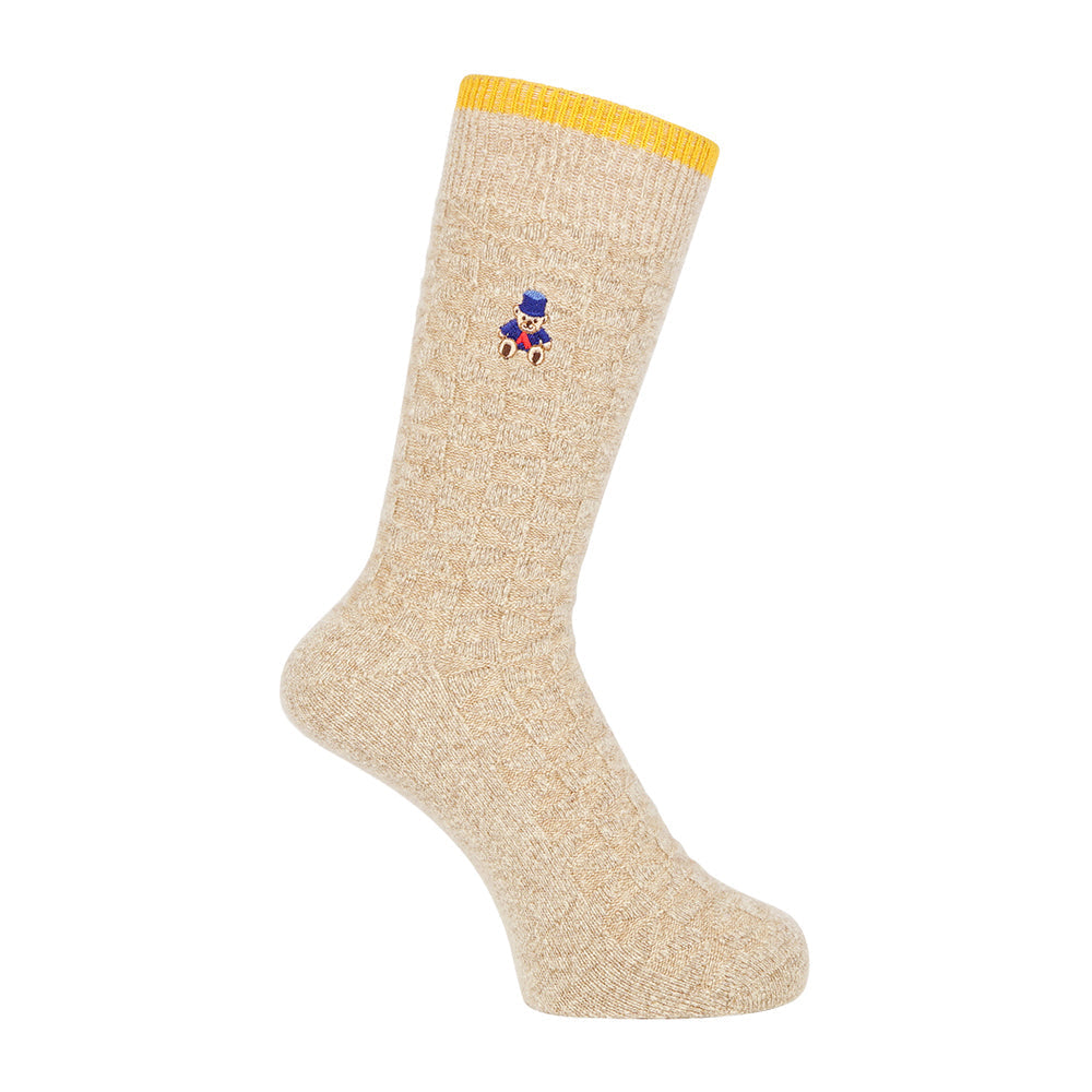 Aquascutum アクアスキュータム ソックス キカリンクスベア - カジュアルソックス Beige / 24-26 RENOWNINX ONLINE SHOP