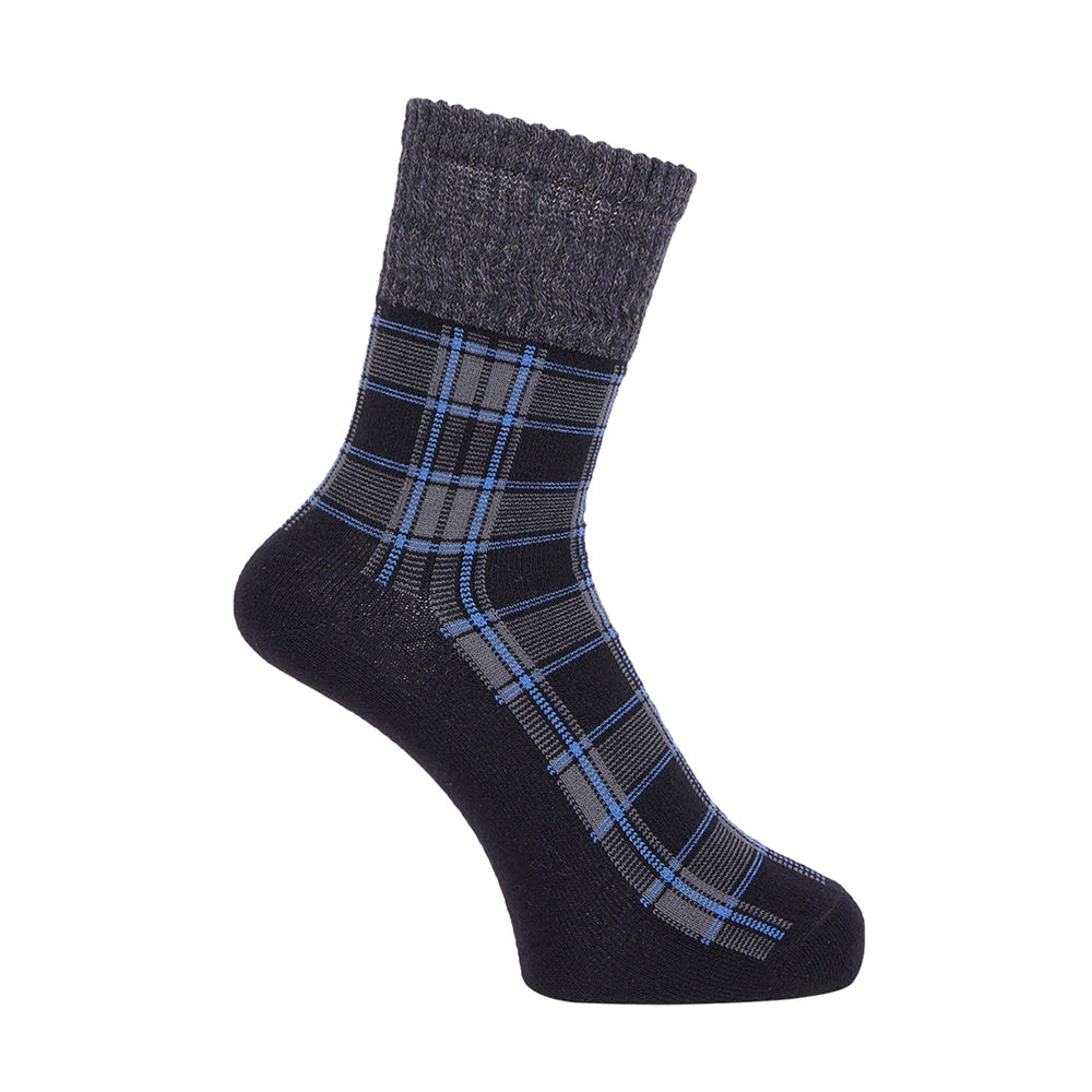 Aquascutum アクアスキュータム ソックス リッチェルチェック - カジュアルソックス Navy / 24-26 RENOWNINX ONLINE SHOP
