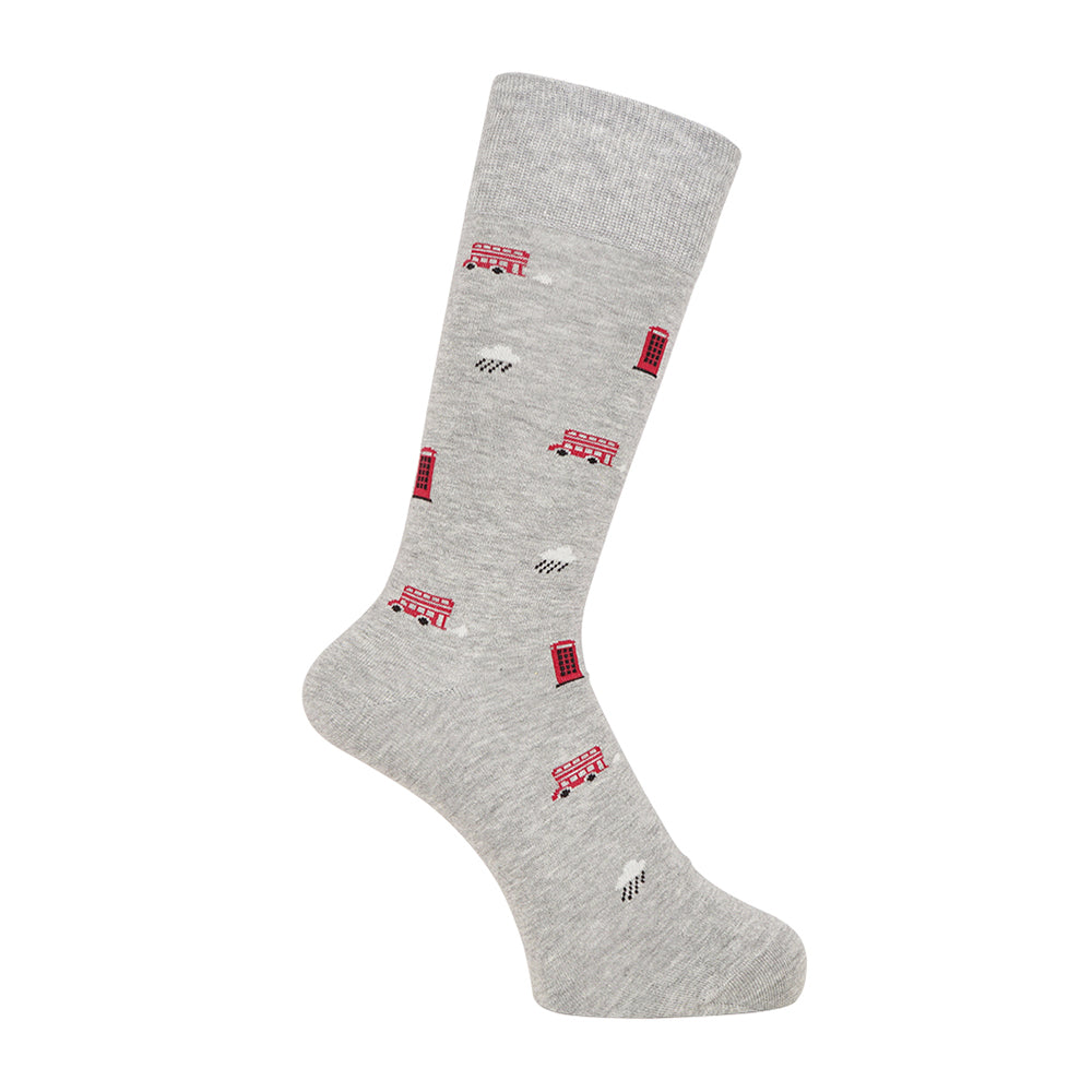 Aquascutum アクアスキュータム ソックス ロンドンバス - カジュアルソックス Gray / 25-27 RENOWNINX ONLINE SHOP