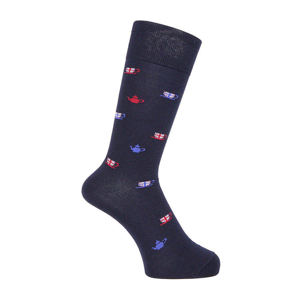 Aquascutum アクアスキュータム ソックス ティーカップ - カジュアルソックス Navy / 25-27 RENOWNINX ONLINE SHOP