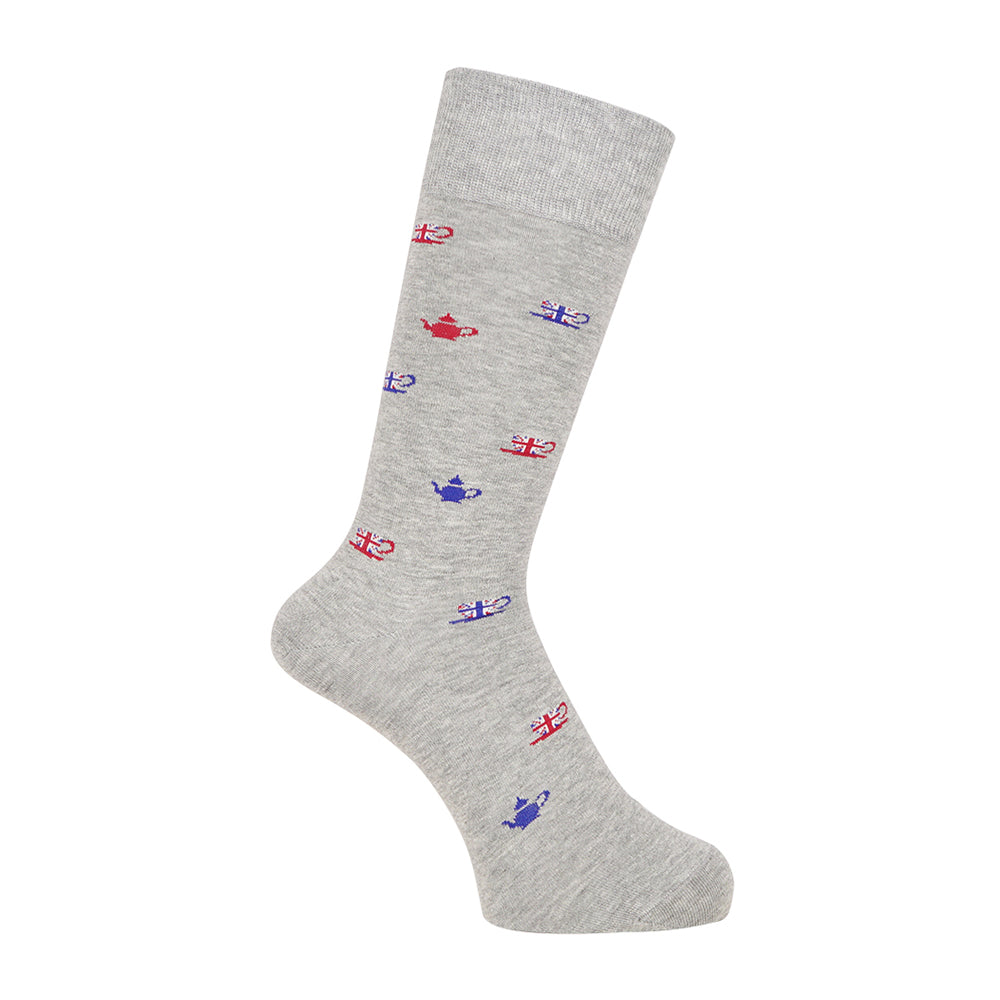 Aquascutum アクアスキュータム ソックス ティーカップ - カジュアルソックス Gray / 25-27 RENOWNINX ONLINE SHOP