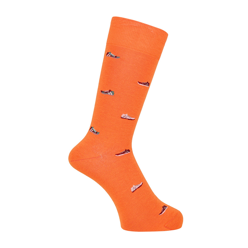 Aquascutum アクアスキュータム ソックス スニーカー柄 - カジュアルソックス Orange / 25-27 RENOWNINX ONLINE SHOP