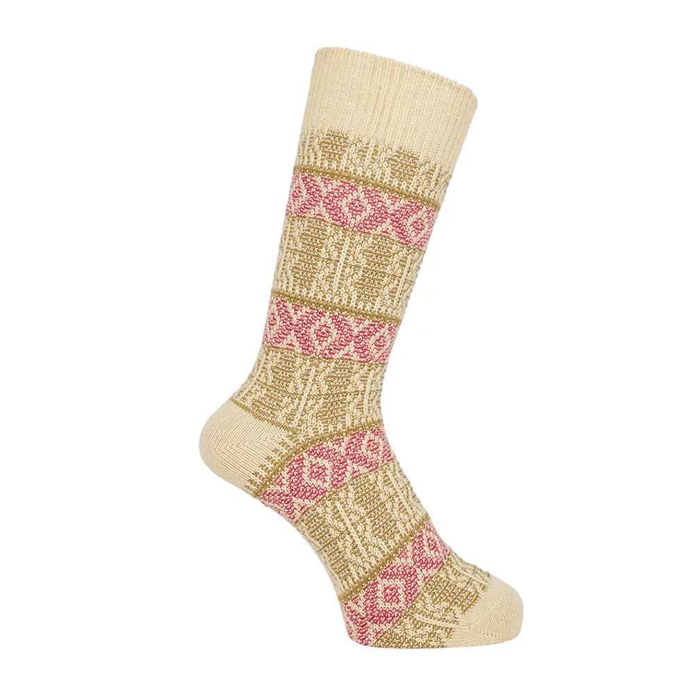 Aquascutum アクアスキュータム ソックス フェアアイル - カジュアルソックス Beige / 25-27 RENOWNINX ONLINE SHOP