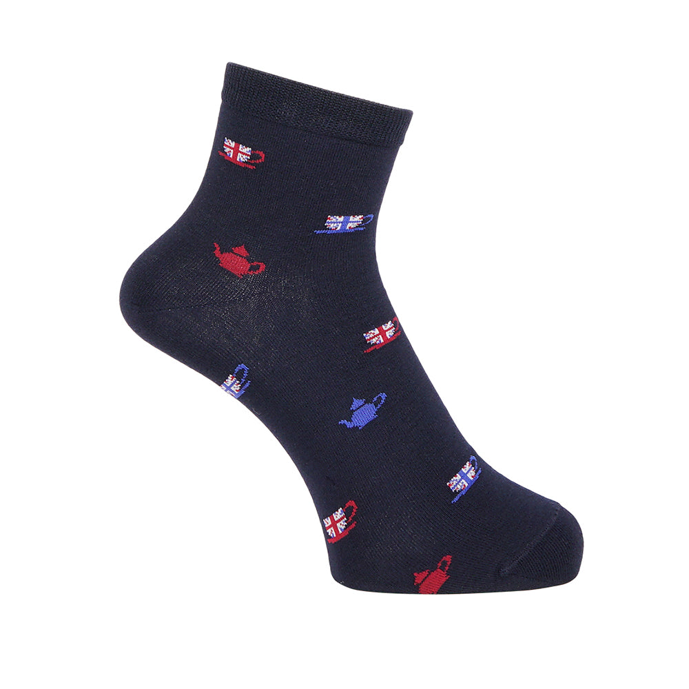 Aquascutum アクアスキュータム ソックス ティーカップショート - カジュアルソックス Navy / 25-27 RENOWNINX ONLINE SHOP