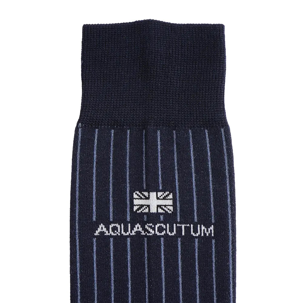 Aquascutum ソックス スマートストライプ 日本製 カジュアル