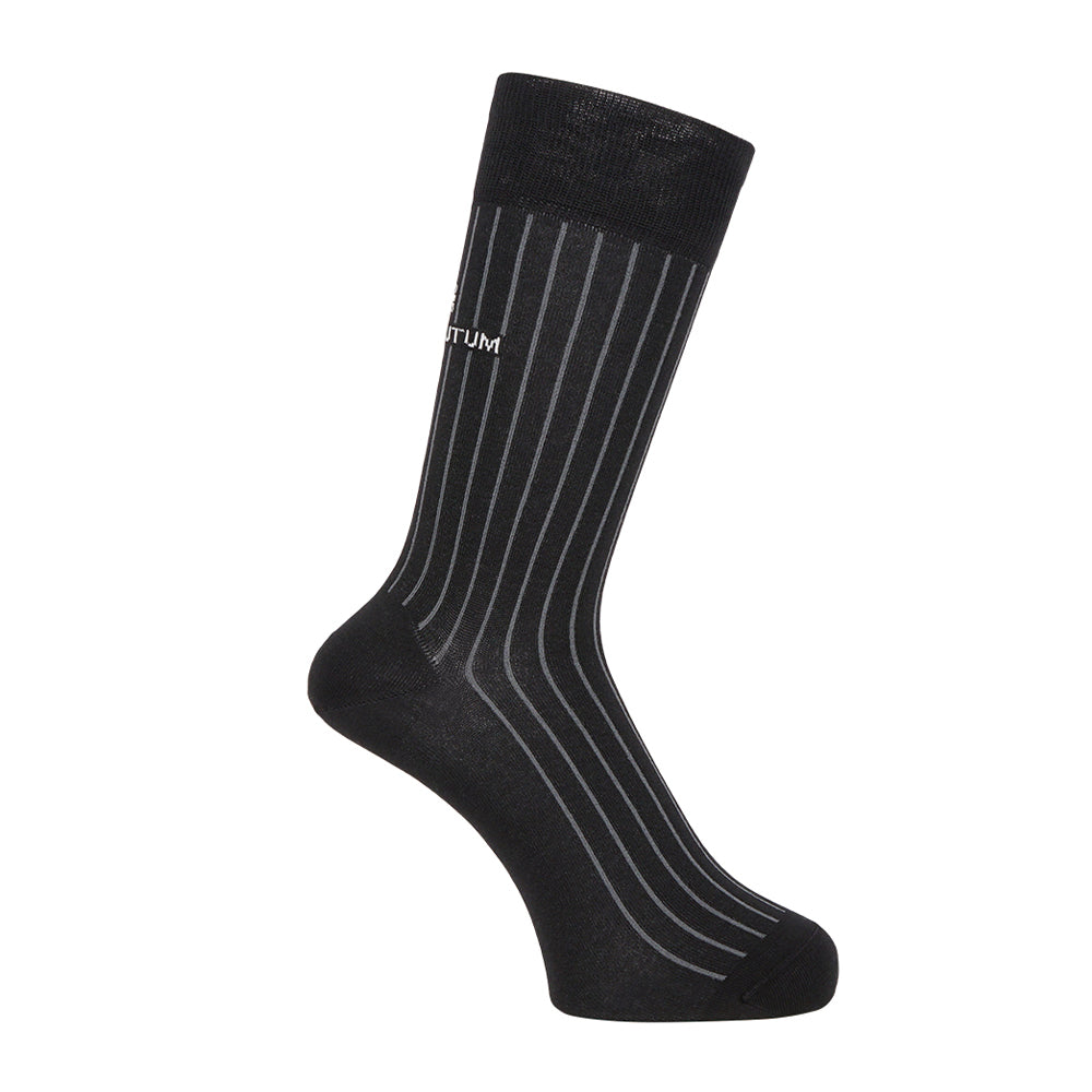 Aquascutum アクアスキュータム ソックス スマートストライプ - ビジネスソックス Black / 25-27 RENOWNINX ONLINE SHOP