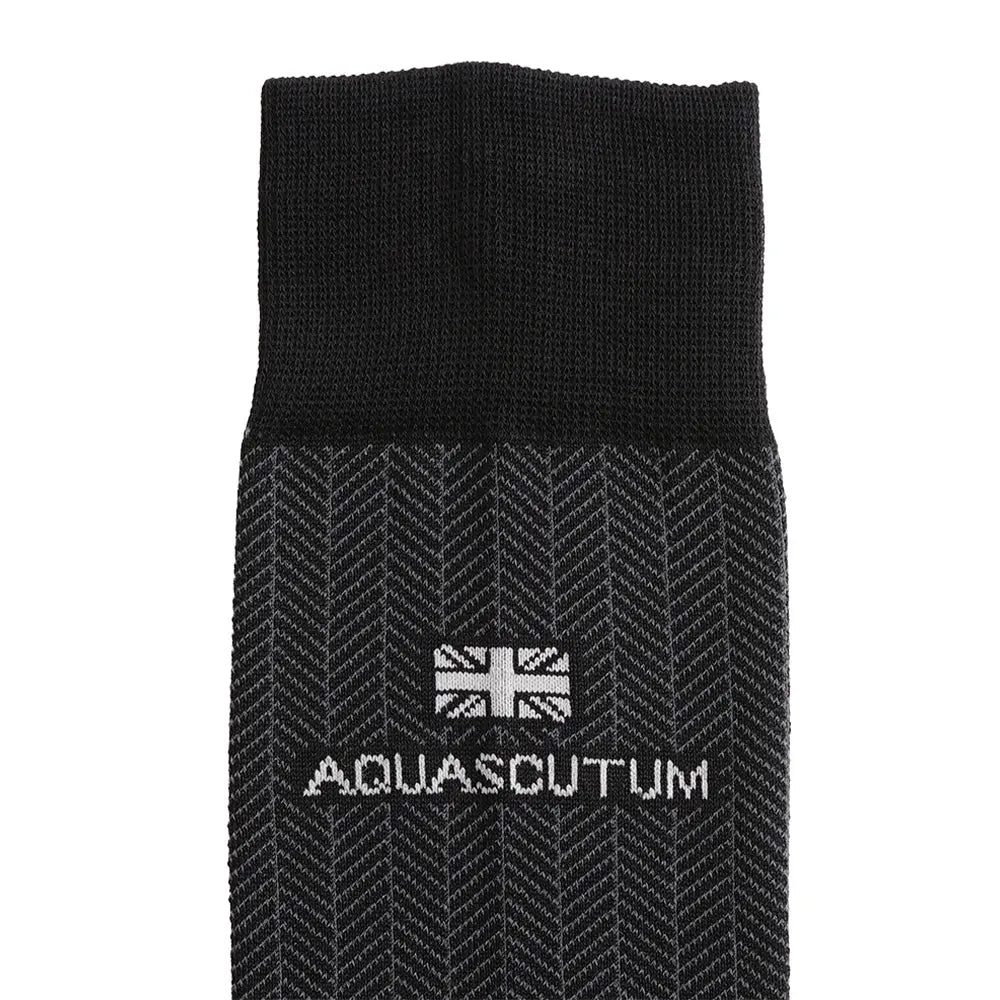 Aquascutum アクアスキュータム ソックス スマートヘリンボーン