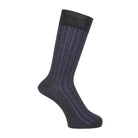 Aquascutum アクアスキュータム ソックス リブリンクス - ビジネスソックス Charcoal Gray / 25-27 RENOWNINX ONLINE SHOP