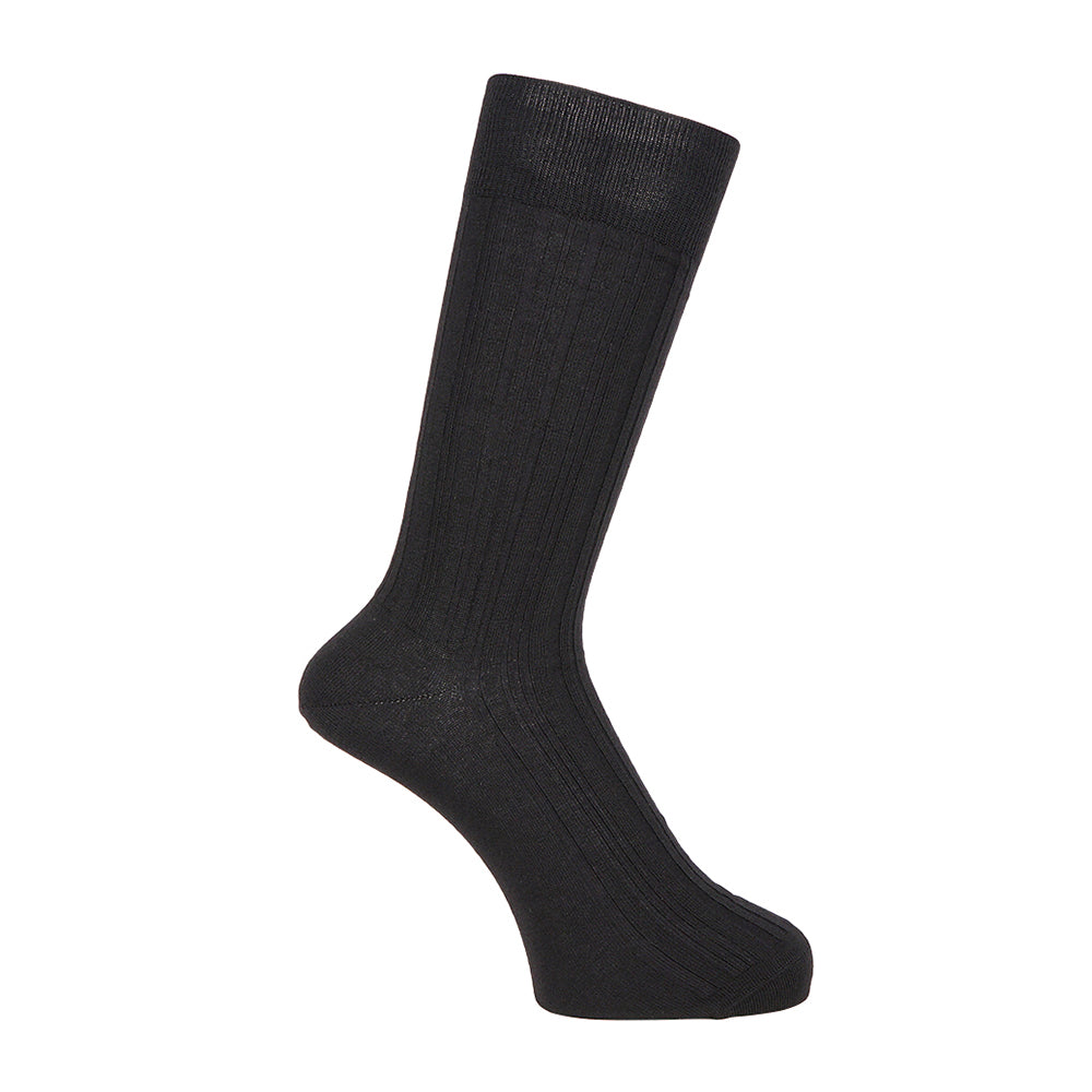 Aquascutum アクアスキュータム ソックス リブリンクス - ビジネスソックス Black / 25-27 RENOWNINX ONLINE SHOP