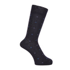 Aquascutum アクアスキュータム ソックス 小紋 - ビジネスソックス Navy / 25-27 RENOWNINX ONLINE SHOP