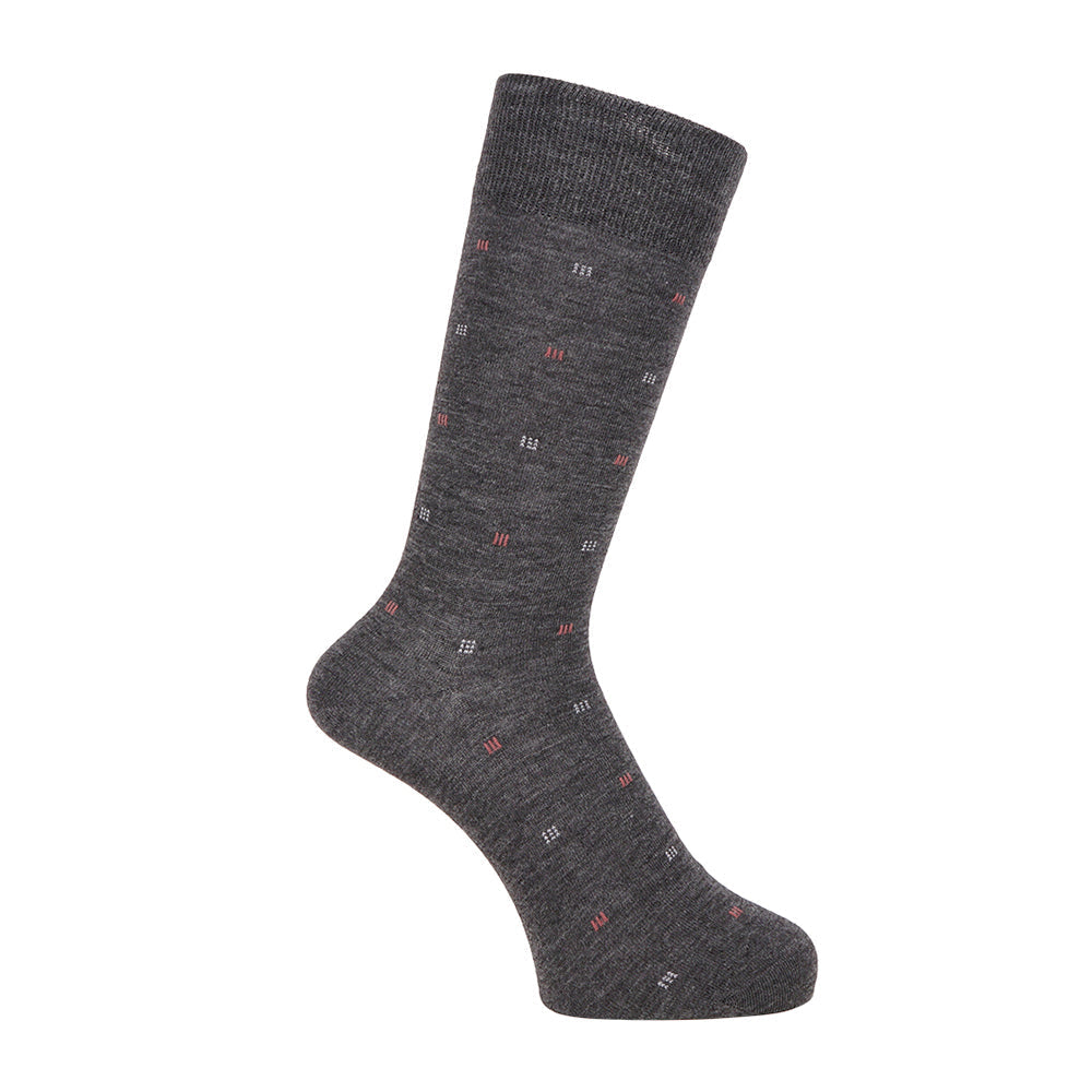 Aquascutum アクアスキュータム ソックス 小紋 - ビジネスソックス Gray / 25-27 RENOWNINX ONLINE SHOP