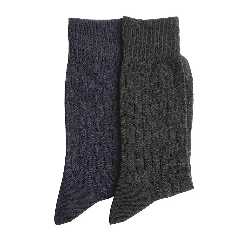 Aquascutum アクアスキュータム ソックス ウールミックス 幾何リンクス - ビジネスソックス  RENOWNINX ONLINE SHOP