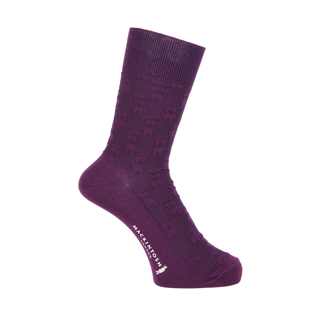 MACKINTOSH LONDON マッキントッシュ ロンドン ソックス ホーンドベアリンクス22cm丈 - カジュアルソックス Dark Purple / 25-27 RENOWNINX ONLINE SHOP