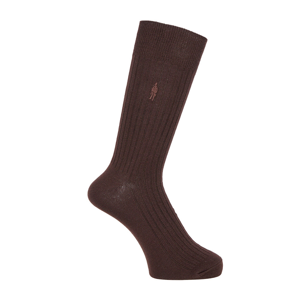 MACKINTOSH LONDON マッキントッシュ ロンドン ソックス ワンポイント刺繍 - カジュアルソックス Dark Brown / 25-27 RENOWNINX ONLINE SHOP