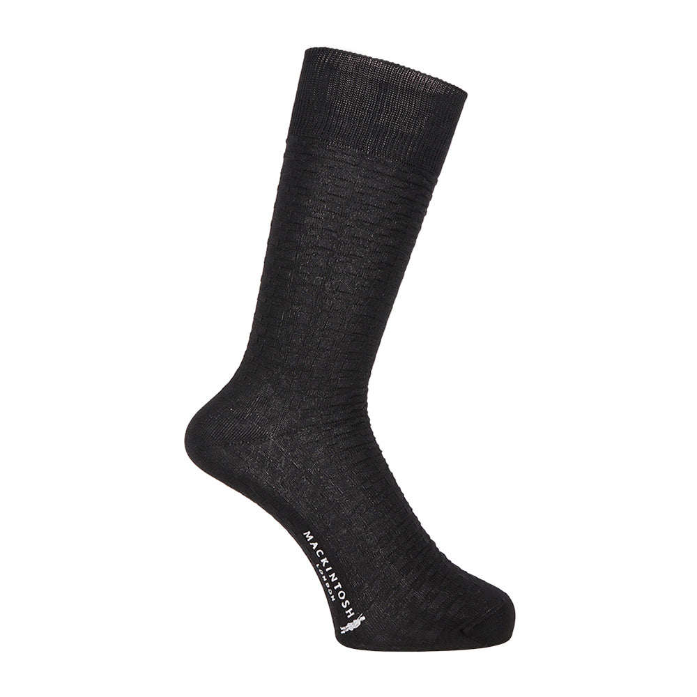 MACKINTOSH LONDON マッキントッシュ ロンドン ソックス ブロックリンクス - ビジネスソックス Black / 25-26 RENOWNINX ONLINE SHOP