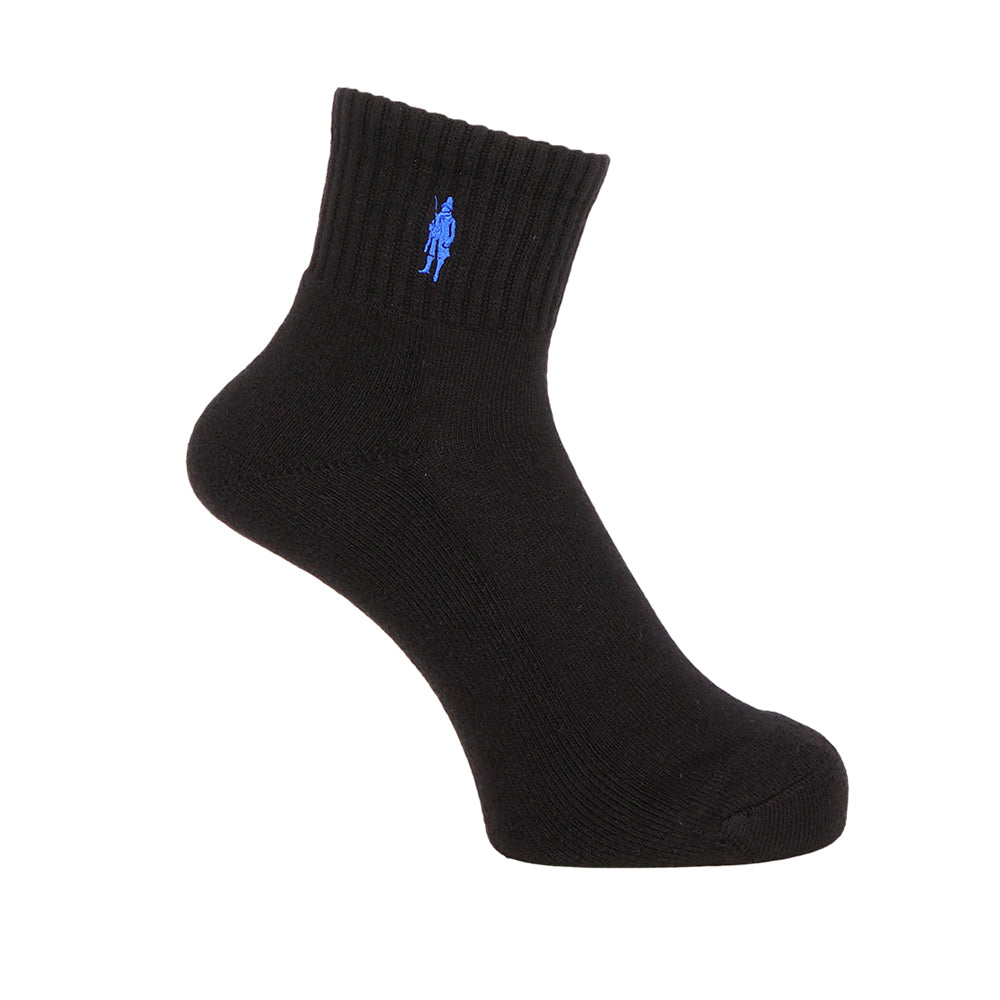 MACKINTOSH LONDON マッキントッシュ ロンドン ソックス ワンポイント刺繍パイルショート - カジュアルソックス Black / 25-27 RENOWNINX ONLINE SHOP